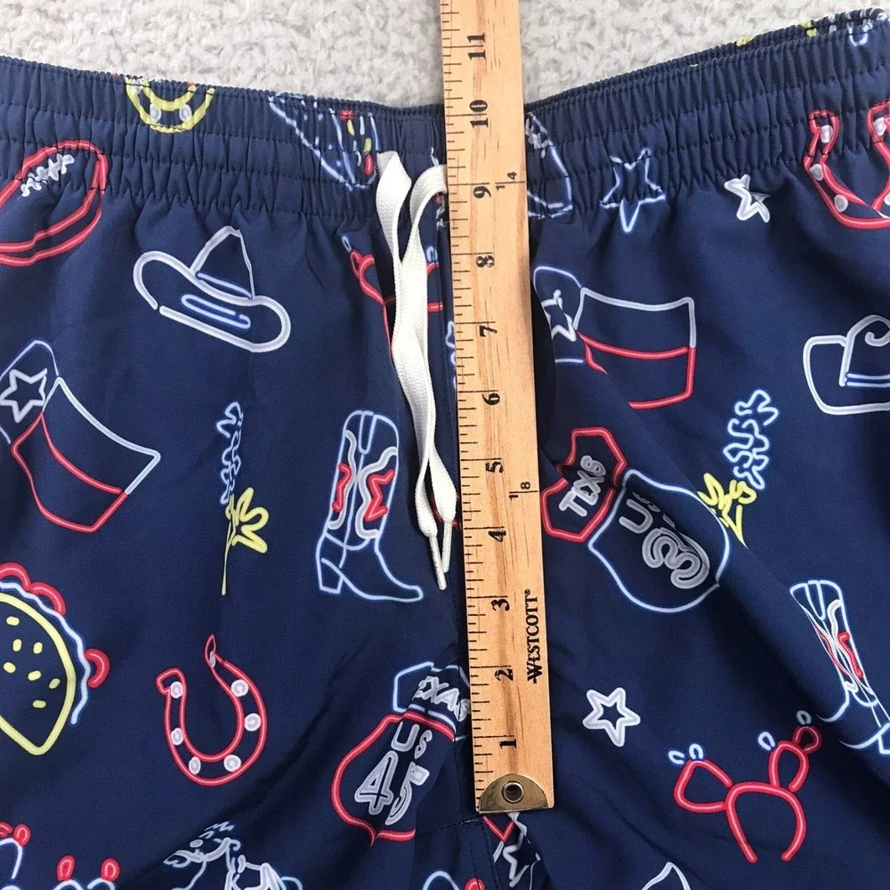 Chubbies The Texas Charms Swim Trunk Mens S Neon Western‎ Print 7